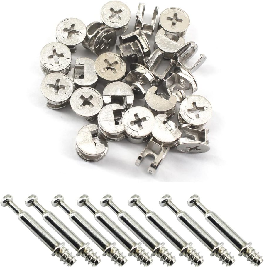 25-Piece Furniture Cam Lock and Dowel Set