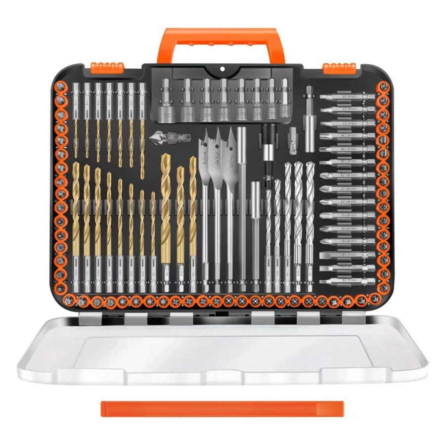112-Piece Drill and Screwdriver Bit Set with Case