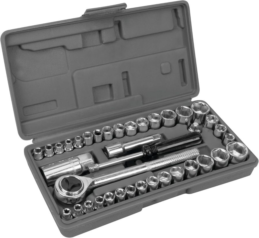 40-Piece SAE and Metric Socket Wrench Set