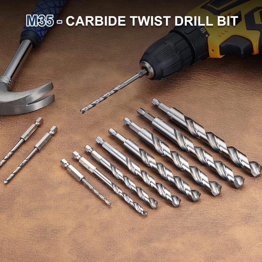 3-Piece 4.2 mm Hex Shank Cobalt Drill Bits