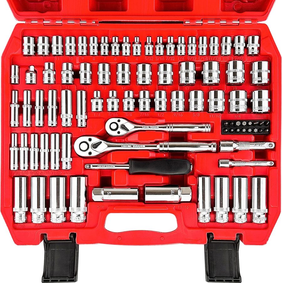 86-Piece 1/4 and 3/8 Inch Socket Set